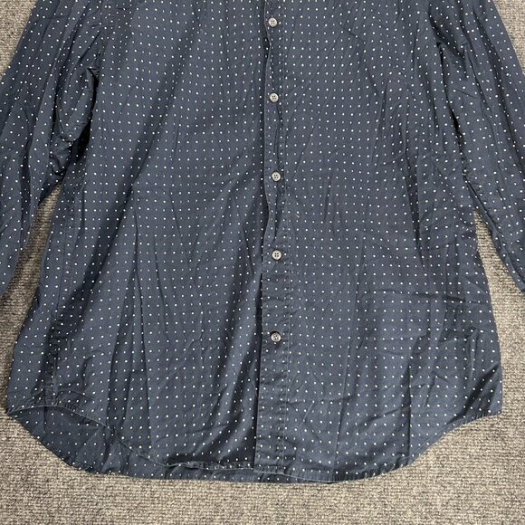 Banana Republic Shirt Mens Large Camden Fit Blue Cotton Custom Wash Button Up - Picture 2 of 10